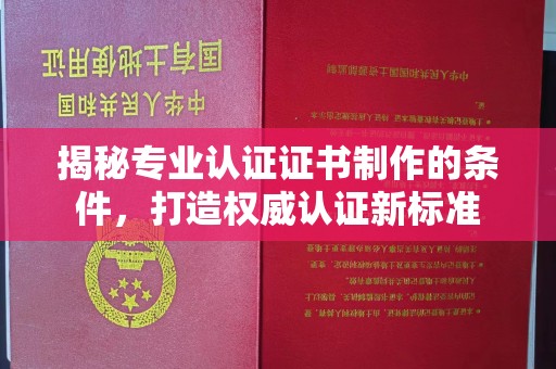 武隆揭秘专业认证证书制作的条件，打造权威认证新标准
