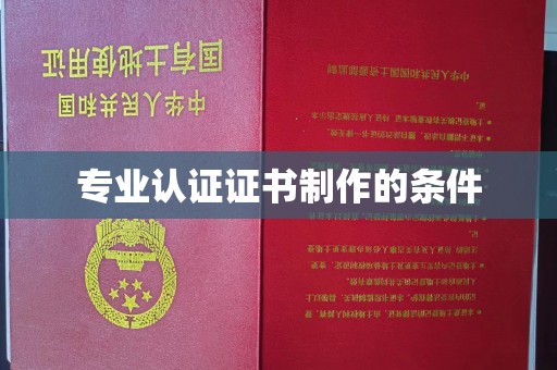 武隆专业认证证书制作的条件