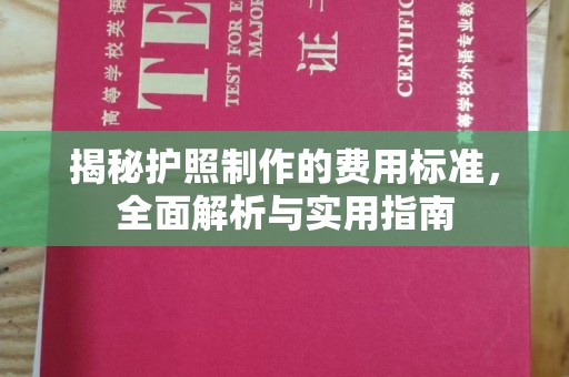 武隆揭秘护照制作的费用标准，全面解析与实用指南